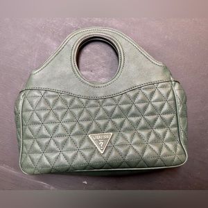 GUESS Emerald Green Quilted Handbag- Like New